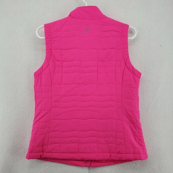 EXERTEK Vest Women's Full Zip Quilted Pockets Polyester Bright Pink Size Small - Picture 8 of 12